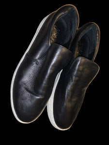 J Slides - Black Leather Slip-on Shoes