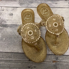 Load image into Gallery viewer, Gold Jack Rogers Sandals
