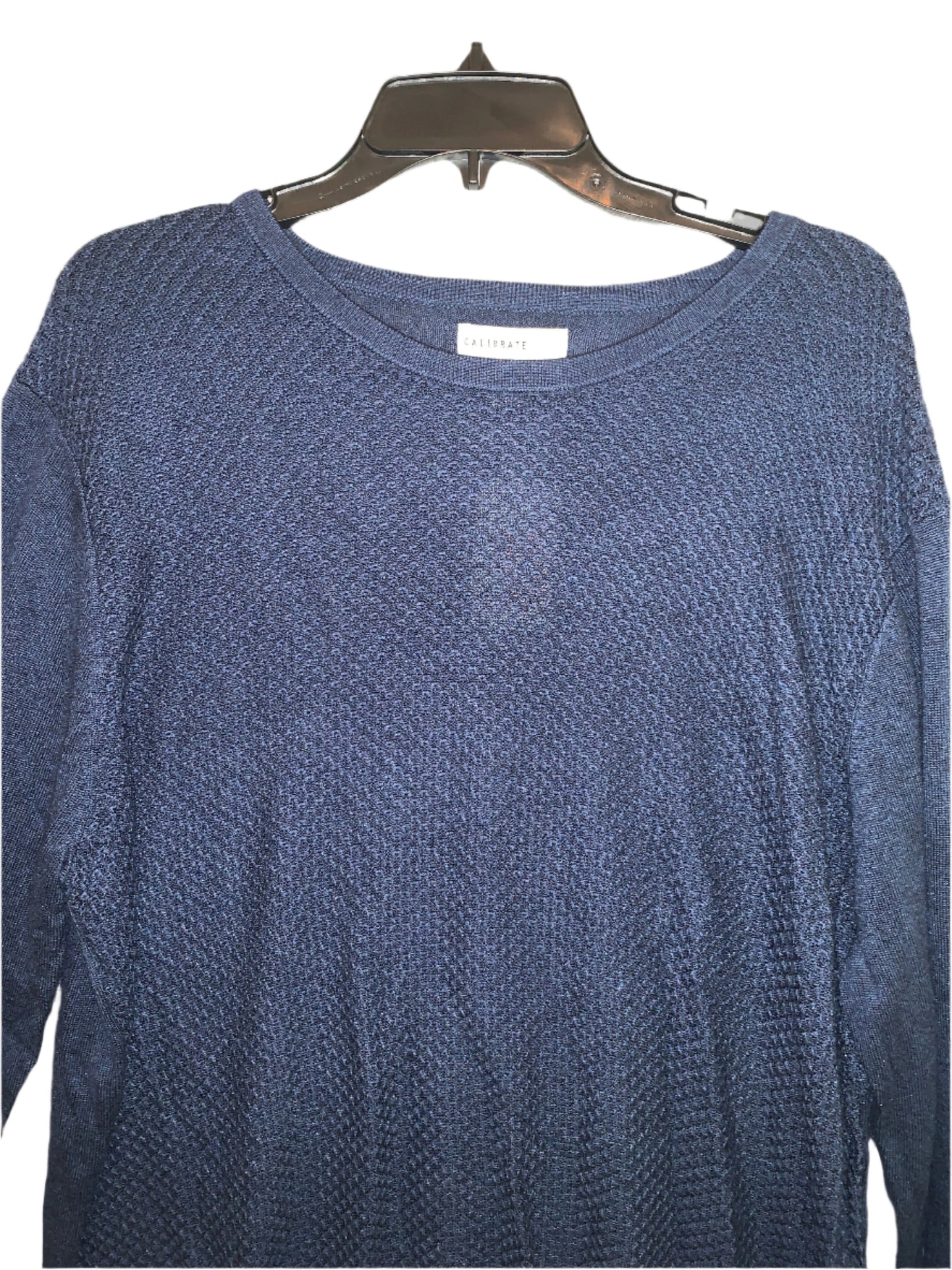 New - Men's Calibrate Long Sleeve Blue Sweater - XL