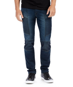 True Religion Dark Navy Rocco Moto Jeans - Size 38 - New