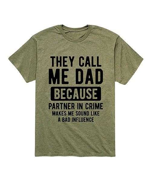 Instant Message Men's Heather Military Green 'They Call Me Dad' Tee - Size 3XL - New